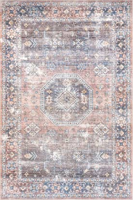 Rust 2' 6" x 6' Angeline Washable Stain Resistant Rug swatch