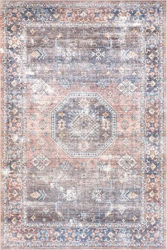 Rust Angeline Spill Proof Washable Rug swatch