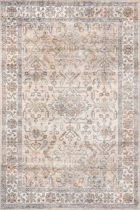 Ivory Yvette Washable Stain Resistant Rug swatch