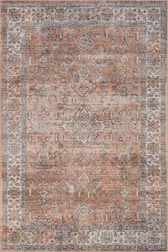 Rust 8' x 10' Yvette Washable Stain Resistant Rug swatch