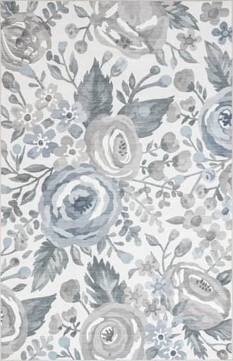 Light Grey 2' 6" x 6' Sylvie Washable Stain Resistant Rug swatch