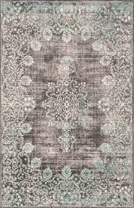 Teal 2' x 3' Faded Lace Rug swatch