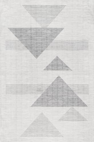 Light Grey 2' 6" x 8' Rayna Washable Triangle Rug swatch