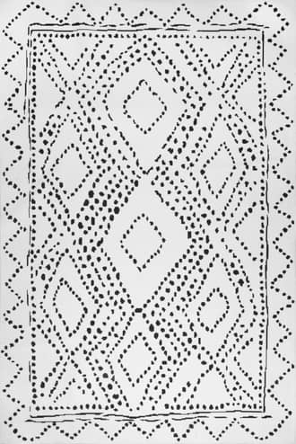 6' x 9' Dotted Diamond Trellis Washable Rug primary image