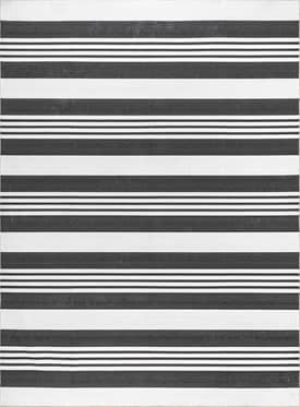 Gray 6' x 9' Regency Stripes Washable Rug swatch