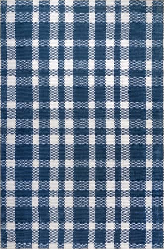 Blue Brittany Tartan Plaid Washable Rug swatch