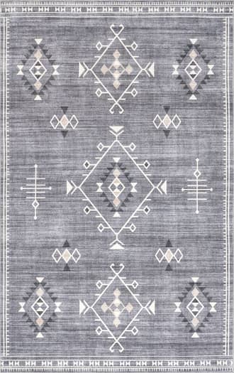 Gray 6' Poppy Persian Washable Rug swatch