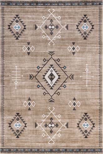 Taupe 2' x 3' Poppy Persian Washable Rug swatch