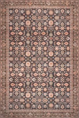 Beige 6' x 9' Claire Washable Floral Rug swatch