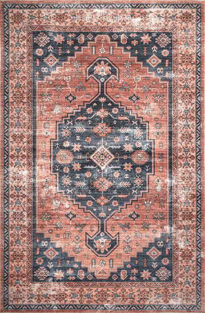 Rain Haven Daisy Washable Persian Rust Rug, What Is A Persian Style Rug