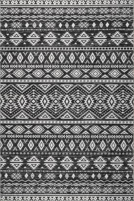 Charcoal 4' x 6' Shelby Washable Graphic Rug swatch