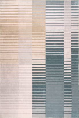 Beige Pia Washable Striped Rug swatch