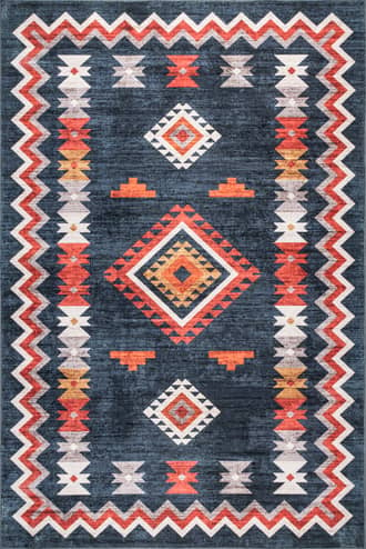 8' x 10' Nancy Southwestern Diamond Washable Rug primary image