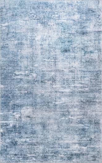Blue 8' x 10' Peggy Washable Abstract Rug swatch