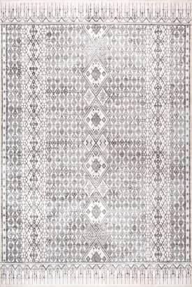 Light Gray 5' x 8' Kehlani Distressed Diamond Rug swatch