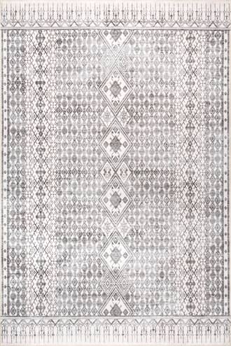 Light Grey 2' 6" x 8' Kehlani Distressed Diamond Rug swatch