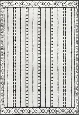 Ivory Ruthanne Washable Striped Rug swatch