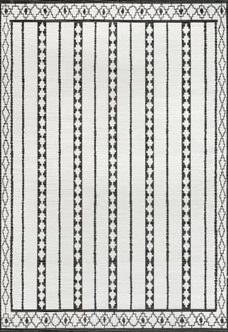 Ivory 8' x 10' Ruthanne Washable Striped Rug swatch