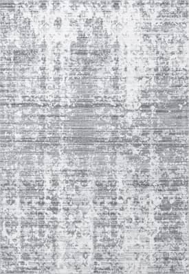 Light Gray 4' x 6' Carrie Faded Washable Rug swatch