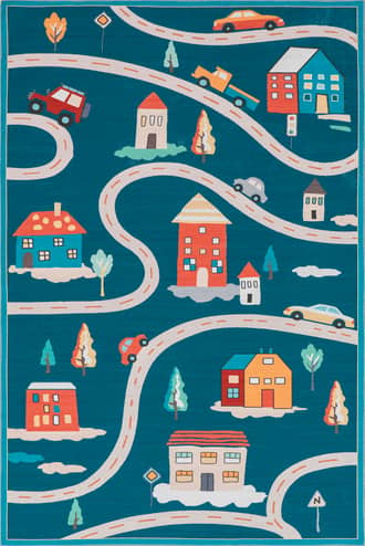 7' x 9' Leila Kids Washable Cozy Town Rug primary image