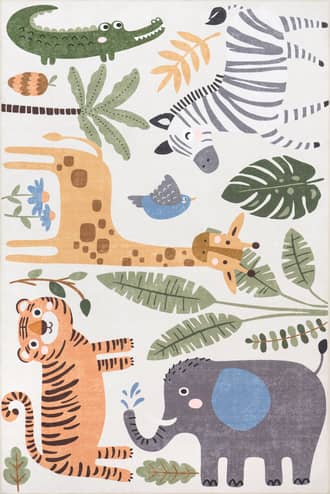 3' x 5' Debra Kids Washable Jungle Friends Rug primary image