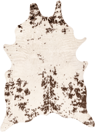 Brown Zahara Faux Cowhide Washable Rug swatch