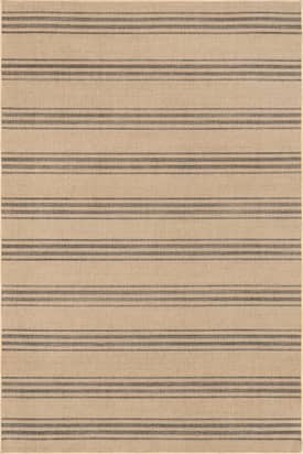 Natural 8' x 10' Taproot Easy-Jute Washable Striped Rug swatch