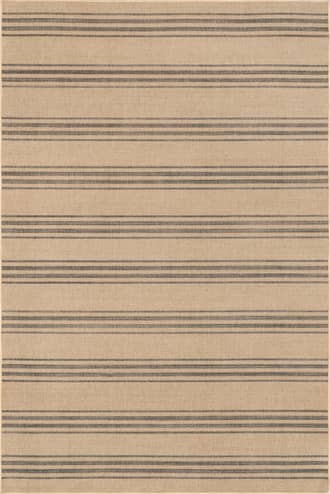 Natural 2' 6" x 8' Taproot Easy-Jute Washable Striped Rug swatch