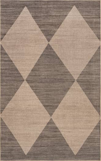 Brown 4' x 6' Adelina Easy-Jute Washable Trellis Rug swatch