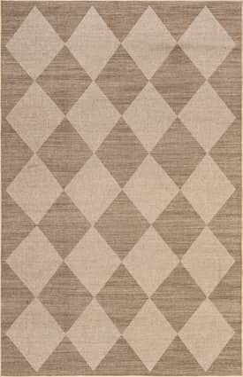 Natural 3' x 5' Kamilah Easy-Jute Washable Checkered Rug swatch
