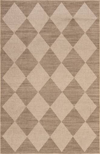 Natural 8' x 10' Kamilah Easy-Jute Washable Checkered Rug swatch