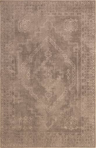 Taupe 5' x 8' Kimber Easy-Jute Washable Bordered Rug swatch