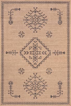 Brown Maple Easy-Jute Washable Southwestern Rug swatch