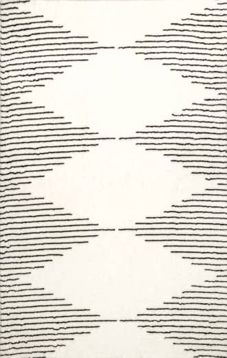 Bailee Diamond Pinstriped Washable Shag Rug primary image