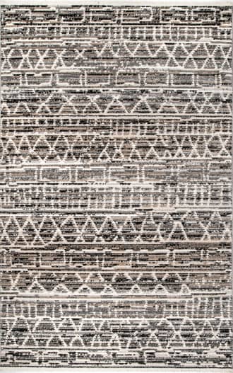 Grey Banded Tribal Rug swatch