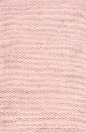 Pink 4' x 6' Veronica Wool Braided Rug swatch