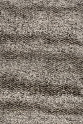 Grey 2' 6" x 6' Softest Knit Wool Rug swatch