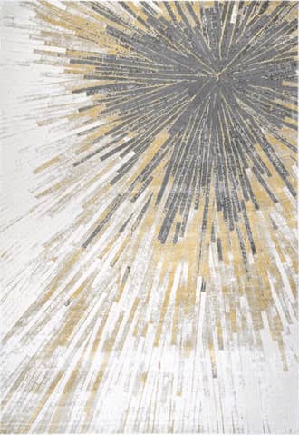 Gold 3' x 5' Alessia Splash Abstract Rug swatch