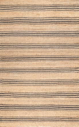 Natural 9' x 12' Sycamore Striped Jute Rug swatch