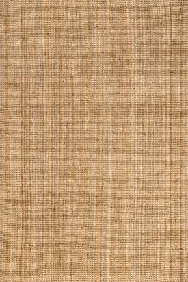 Natural 10' x 14' Handwoven Jute Ribbed Solid Rug swatch