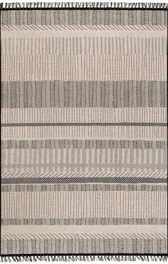 Gray Striated Moroccan Rug swatch