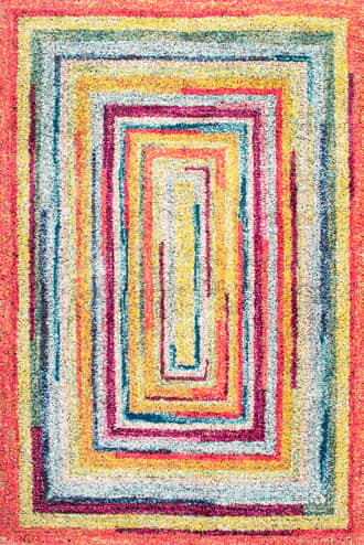 Multicolor 2' 6" x 12' Florid Labyrinth Rug swatch