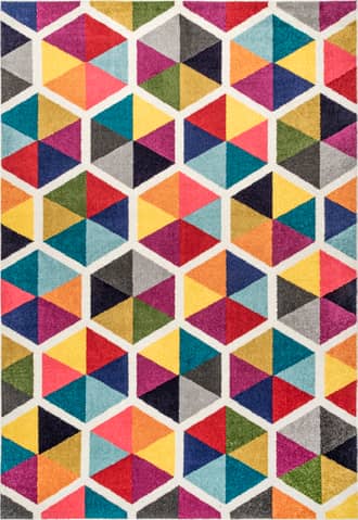Multicolor 10' x 14' Prismatic Simon Honeycomb Rug swatch