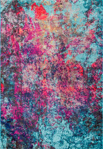 Multicolor Cloud Nebula Abstract Rug swatch