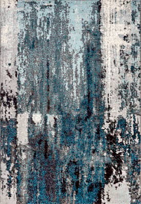 Blue 8' x 10' Winter Abstract Rug swatch