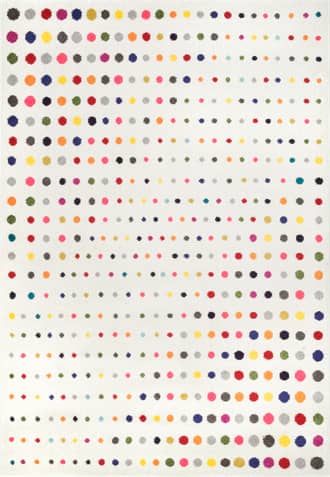 Multicolor 4' x 6' Polka Dots Rug swatch