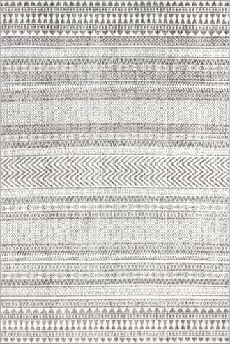 Gray 2' 8" x 12' Geometric Banded Rug swatch