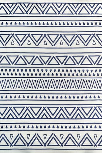 Blue 3' x 5' Pamela Fiesta Stripes Rug swatch