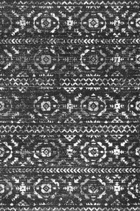 Black Faded Striped Tribal Rug swatch