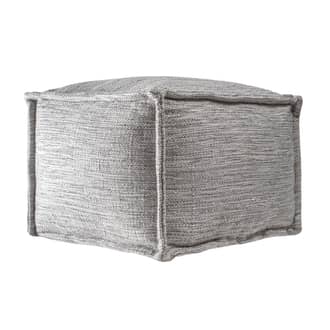 Flatwoven Solid Indoor/Outdoor Pouf primary image